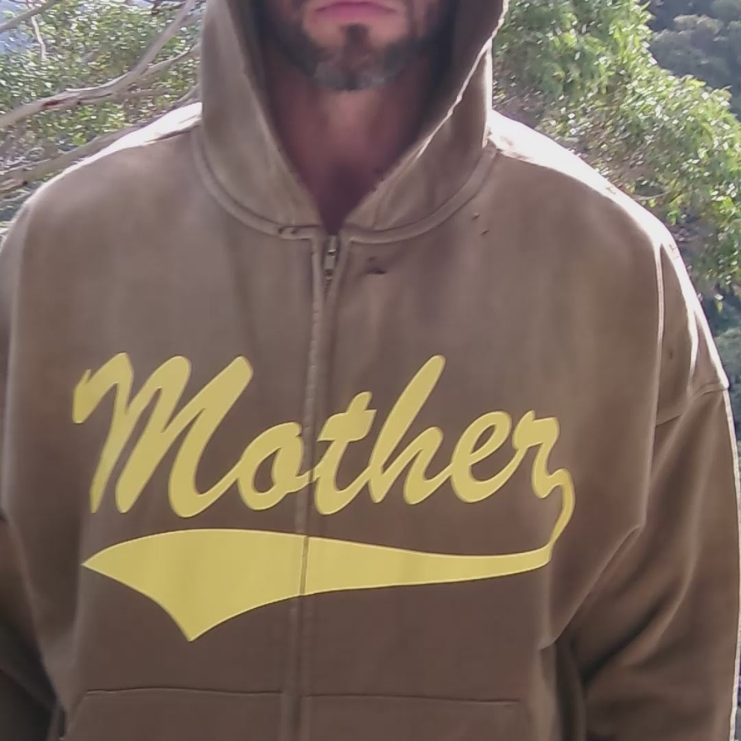 Mother Zip Hoodie - Olive